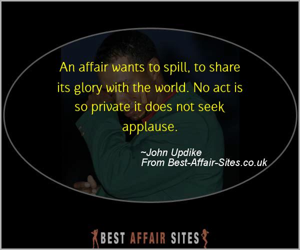 Having An Affair Quote - John Updike - Quotes quote image